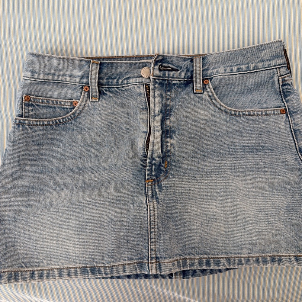 Denim Forum Light Blue '90s Ricci Denim Mini Skirt